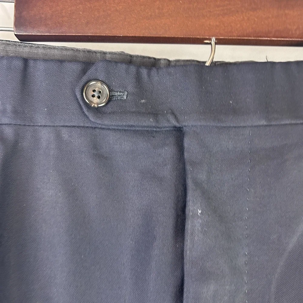 Brooks Brothers Golden Fleece Loro Piana Super 160s Wool Pants Blue Mens 40 x 29